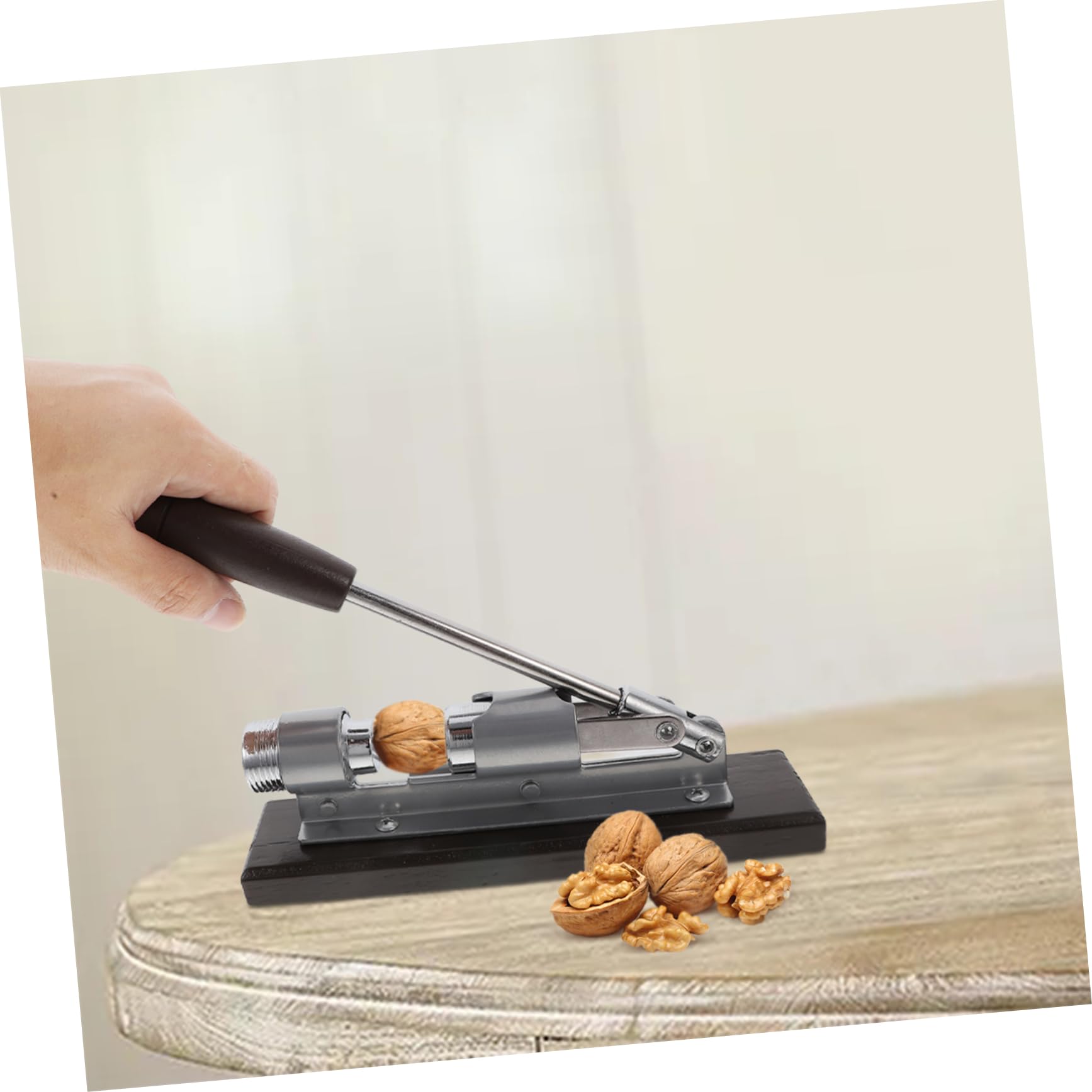 Cabilock Casse-noix Manuel Ajustable pour Noix de Pécan Noisettes et Amandes Outil Ouverture avec Poignée Ergonomique Usage Domestique et Professionnel