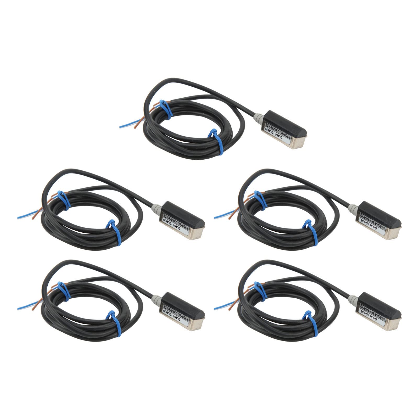 Magnetschalter-Sensor-Set mit 5 Teilen, hochempfindlicher Magnetsensor für AC DC 0 bis 250 V Stromversorgung, 100 mA Nennstrom, ABS-Kunststoffgehäuse für