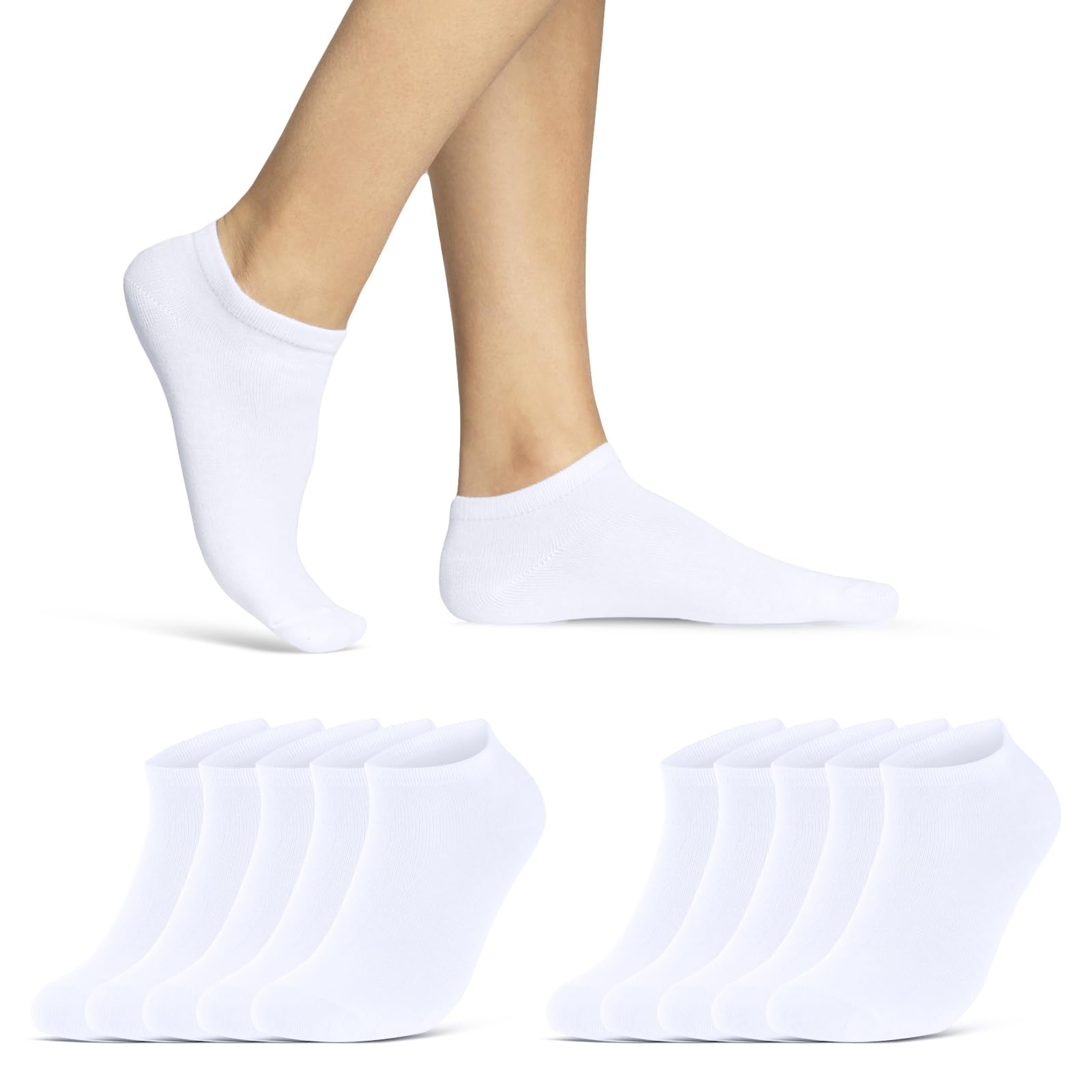 Trainer Socks for Men and Women, Black and White Cotton 10 | 20 | 30 Pairs