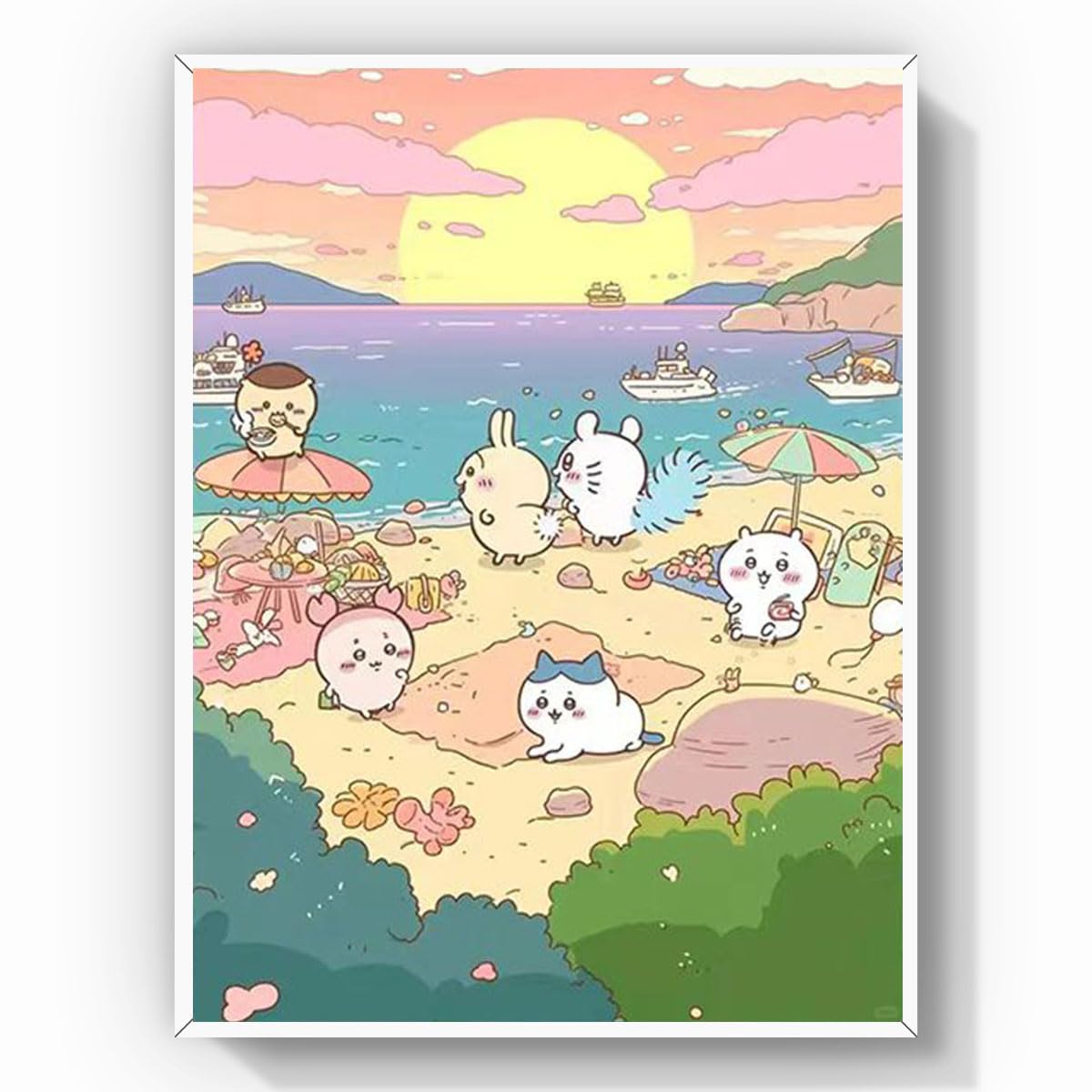 ダイヤモンドアート アニメ 40x50cm 丸いビーズ ビーズアート 子供 大人 おしゃれ DIY 手作り絵画 手芸キット プレゼント 芸術品 装飾 (2)