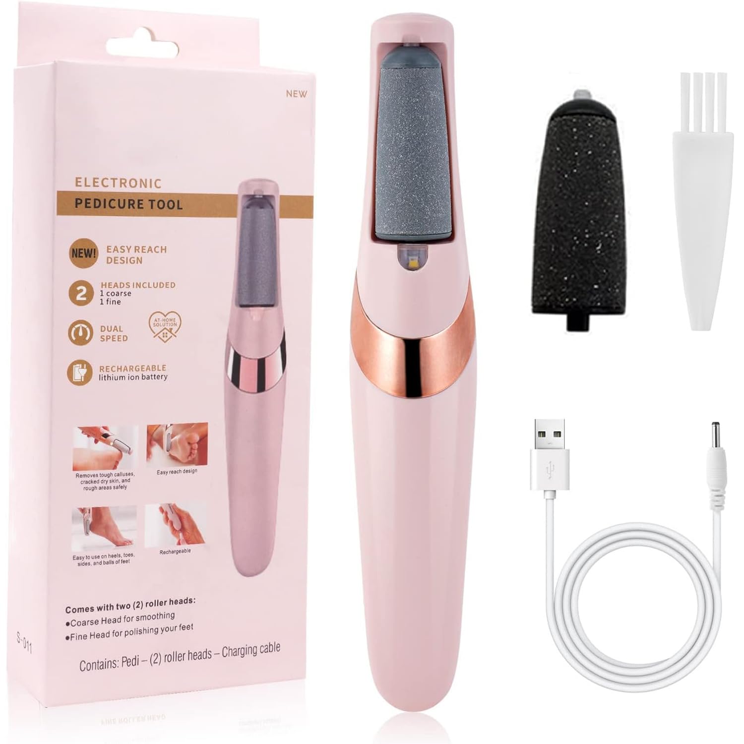 US1984 Callus Remover for Feet, Foot Scrubber for Dead Skin, Pedicure Kit for Women for Foot, Pedicure Machine, Dead Skin Remover, Pedicure Tools for Feet, Foot Scrubber for Dead Skin
