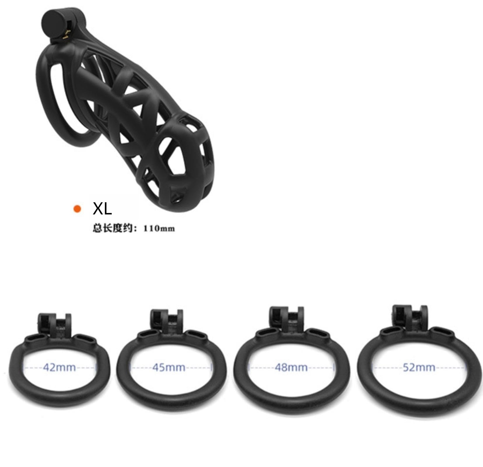 WOLWES Gabbia Fitness Multifunzionale da Uomo con Set di Serrature Traspirante A39 (S)