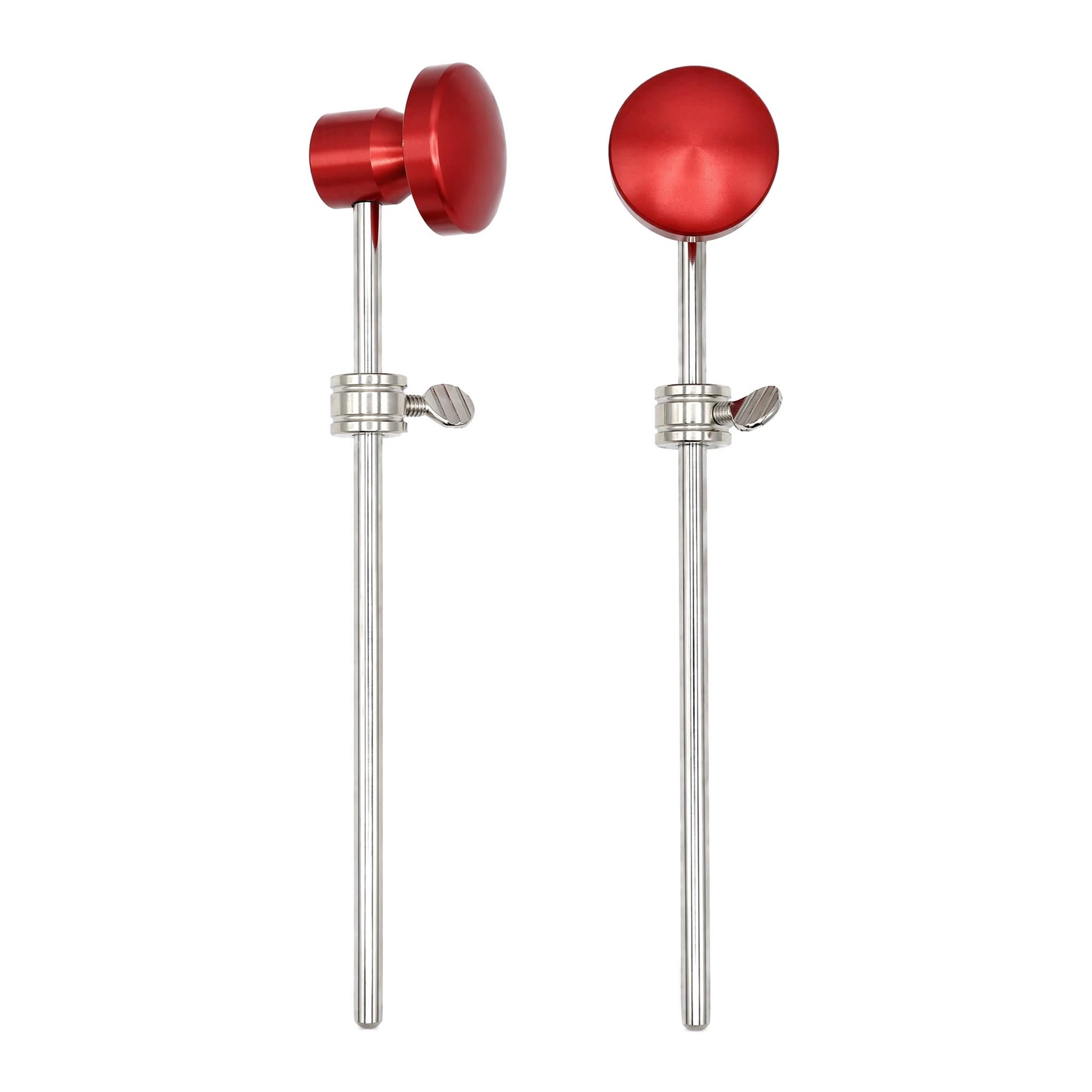 Cheerock 2pcs Red Metal Head Bass Drum Pedal Beater, Kick Drum Foot Pedal Beater, Aluminum Alloy Hammer Head Drum Percussion Accessories for Bass Jazz Drum-picture-21