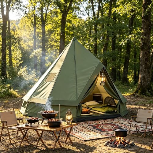 Carpa Bell con Estufa para 4-6 Personas Camping Familiar miniatura 6