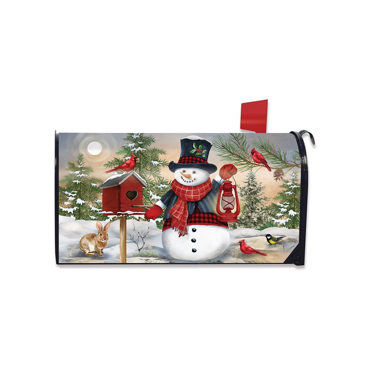 Briarwood Lane Winter Mailbox Cover - Oversized - Snowman and Friends Oversized for Winter Mailbox Cover