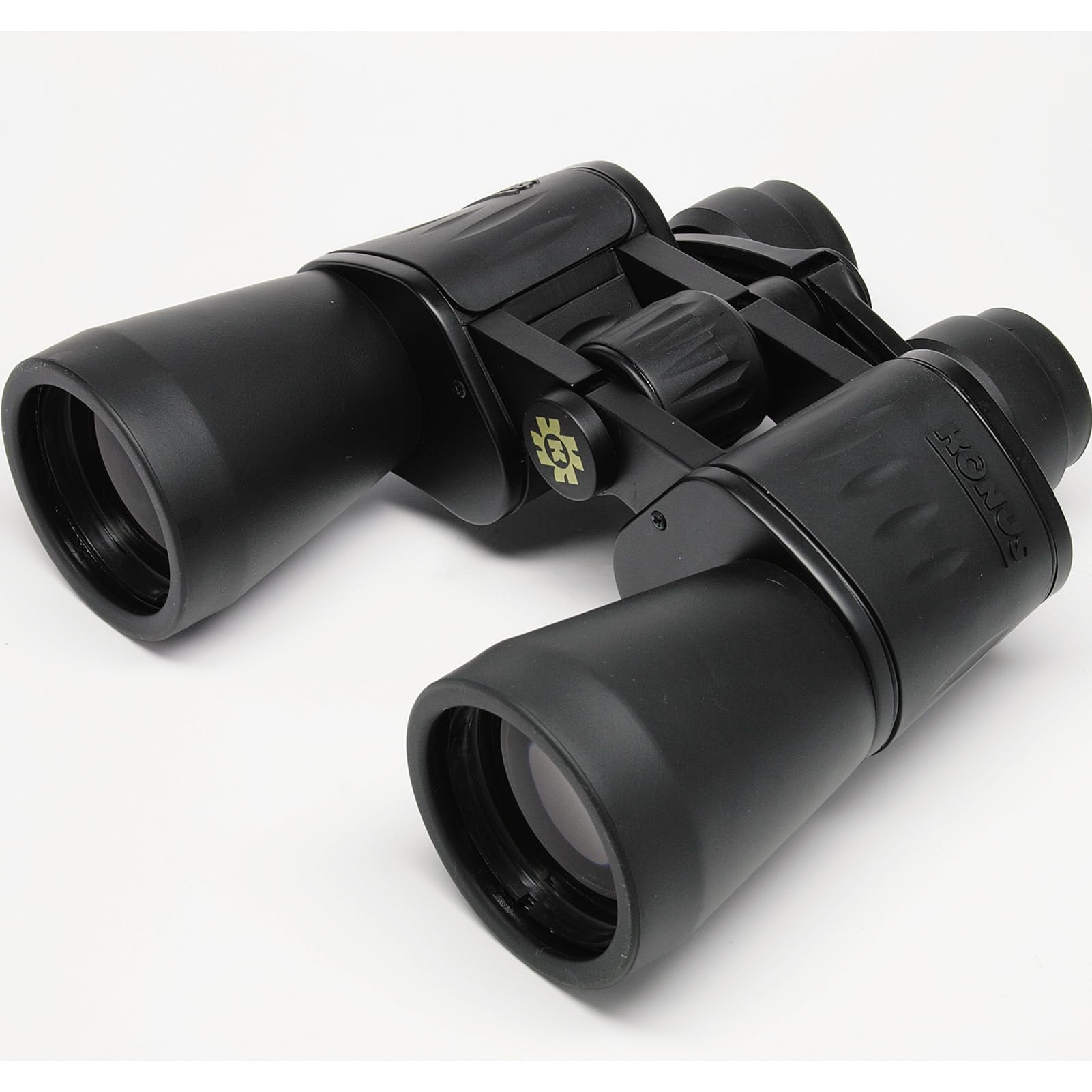 KONUS | KONUSVUE 10x50 Binocolo Classico con Zoom 10x50 Gommato Nero, Messa a Fuoco Centrale
