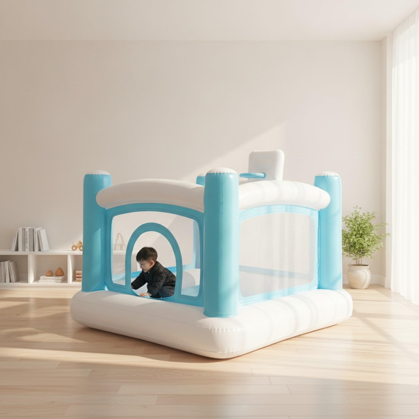 Gonfiabile Multifunzione | Sicuro, Casa Rimbalzante, Interattivo, Casetta Giocattolo, per Giardino, Bambini