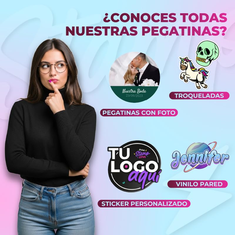 Pegatinas Personalizadas Redondas en Vinilo UV – Etiquetas Adhesivas Resistentes al Agua y al Sol – Ideal para Logo de Empresa, Packaging, Regalos, Cumpleaños, Boda, Bautizo y Comunion (5cm ø)