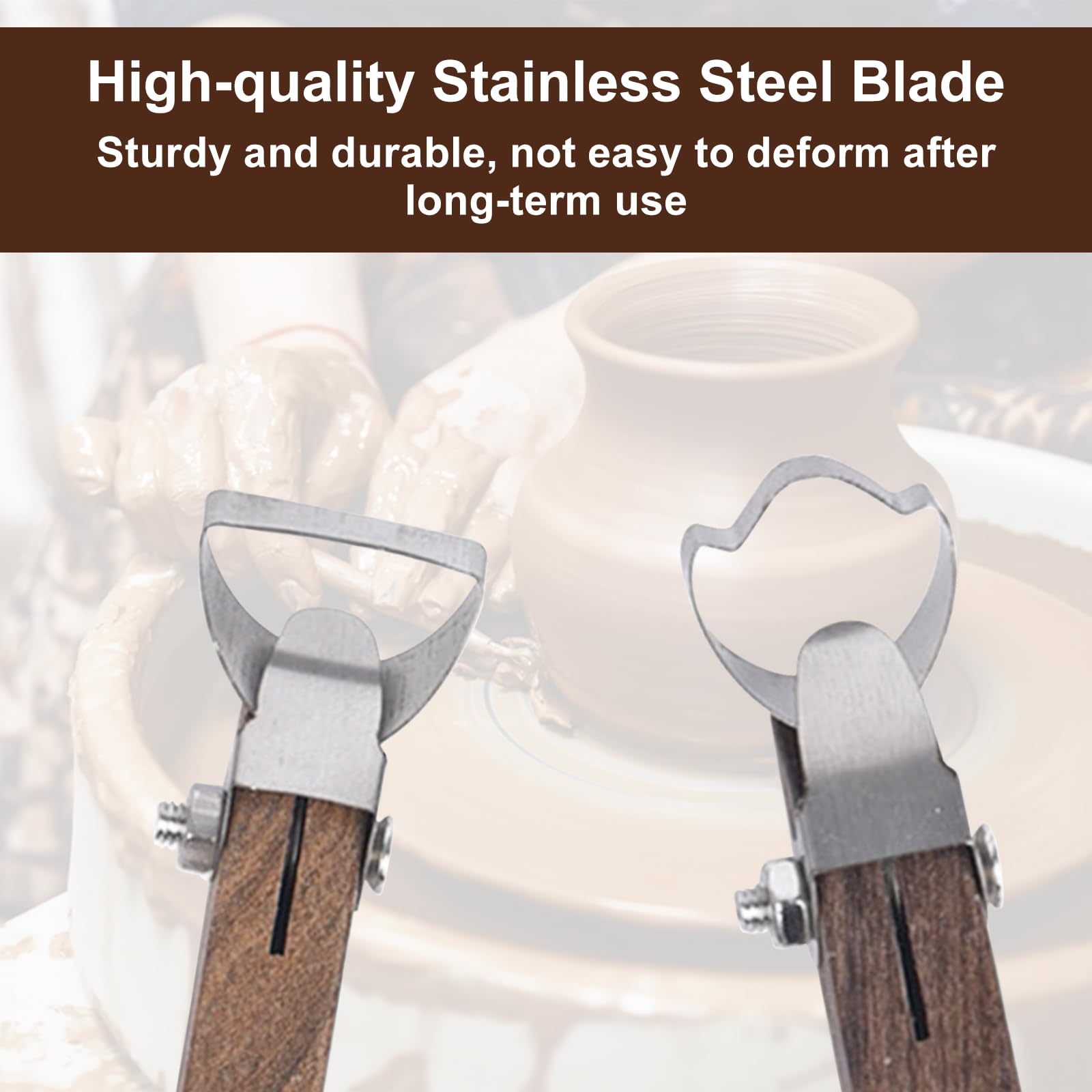 Töpferwerkzeug, 2 Stück Clay Keramik Sculpting Ton Werkzeug für Töpfer Künstler Holz Keramik Ton Werkzeuge, Handle Maker Ton Skulptur für Töpfer Künstler