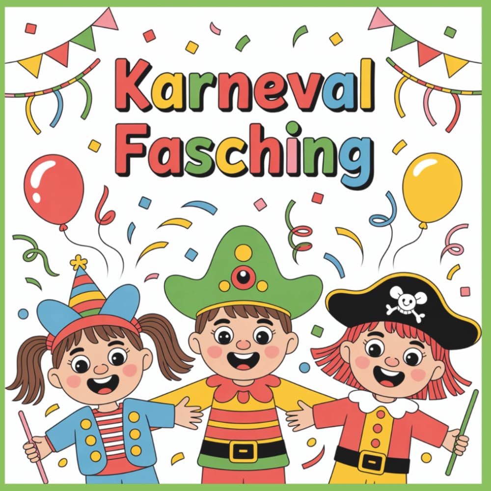 Karneval-Ausmalbuch für Kinder ab 6 Jahren (Malbücher von WOLE Publishing)