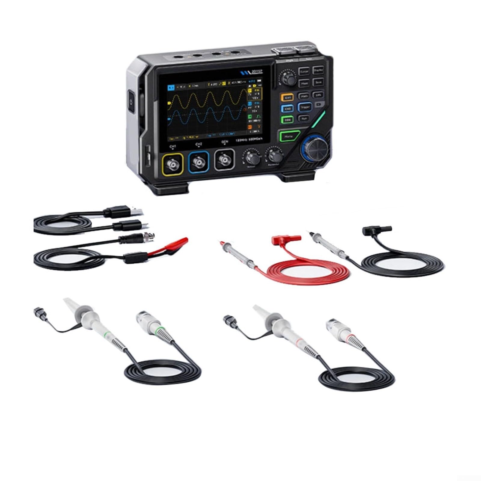 Osciloscopio digital 3 en 1 2D15P para 2 canales 100 MHz