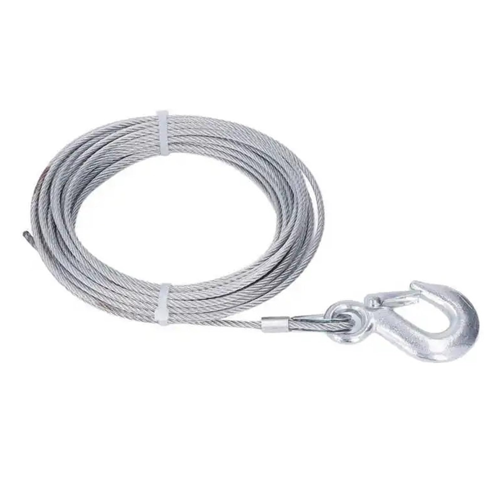 Corda di Traino Fune for Argano 4mmx12m Cavo 2000LBS Resistenza Acciaio Inossidabile Zincato Corda Zincata for Sostituzione Argano Facile E Sicuro