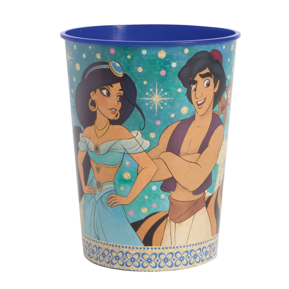 Unique Disney Aladdin Plastic Stadium Cup, 16 oz., blue/green