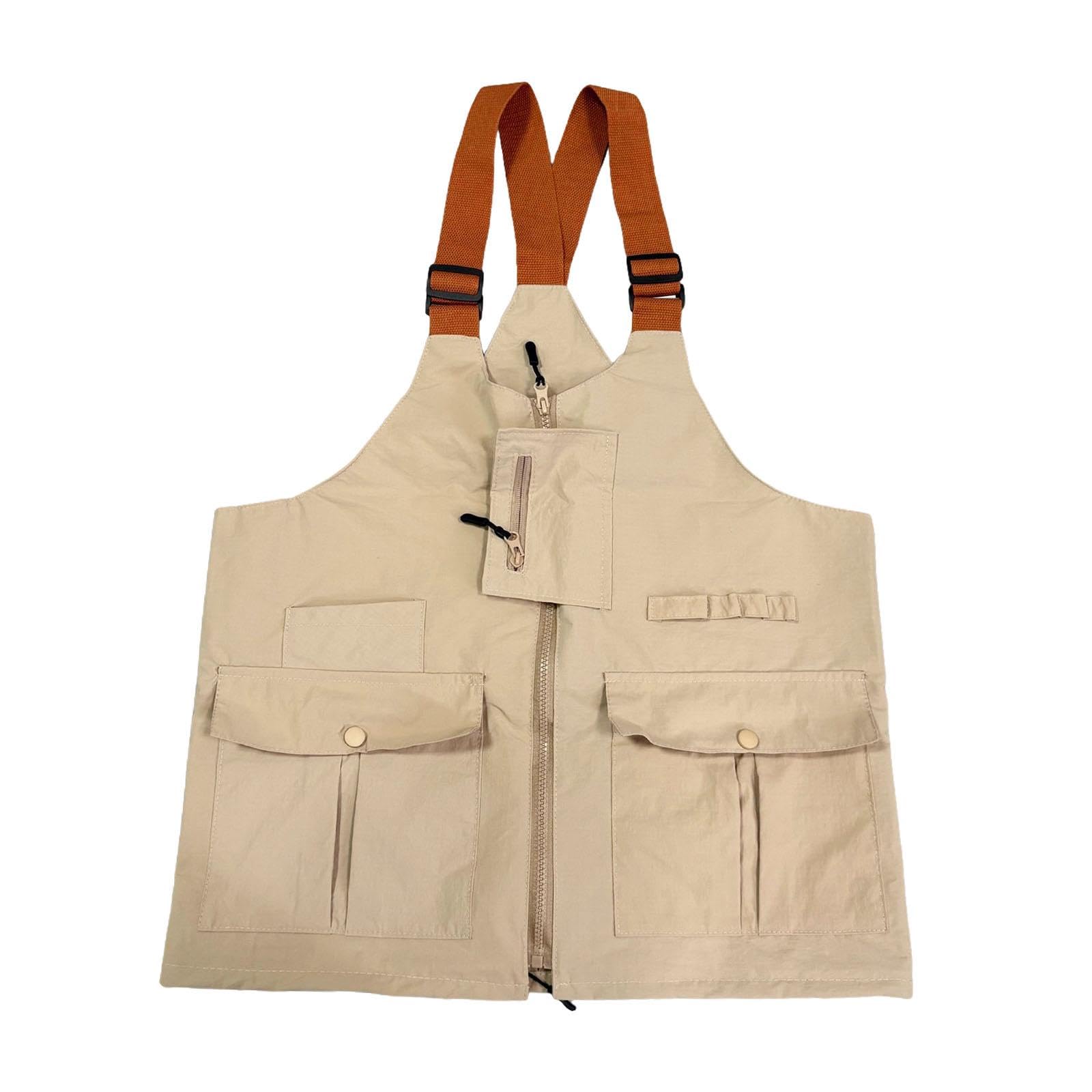 Outdoor Cargo Vest Transform into Shoulder Bag Waistcoat for Camping Cycling XL | Sporting Goods | Fishing | Fishing Equipment | Tackle Boxes & Bags-image-3