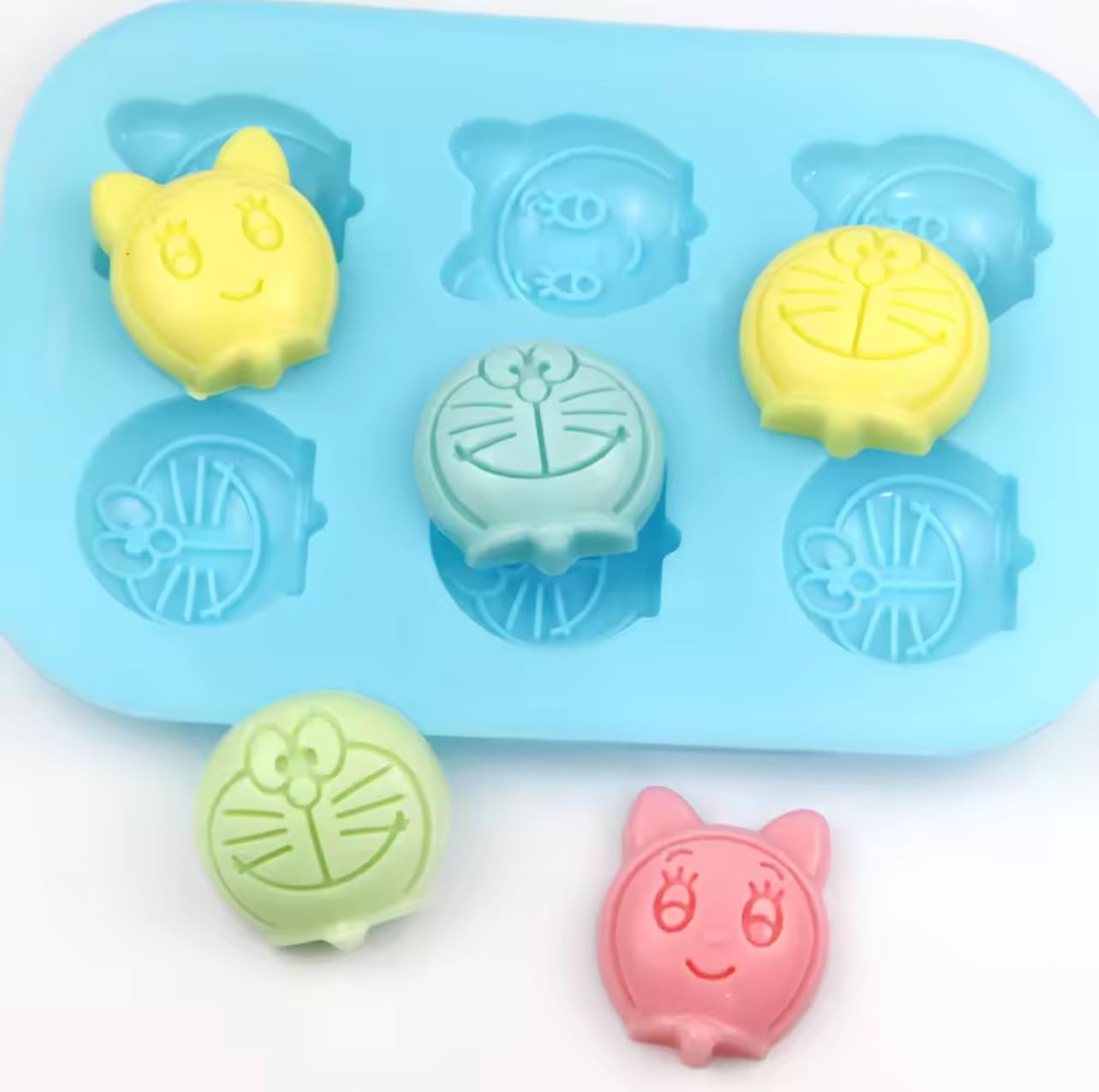 Doraemon Silicone Mould, 6-Cavity, Blue, for Chocolate, Soap and Candy, 23x15.7cm-picture-23