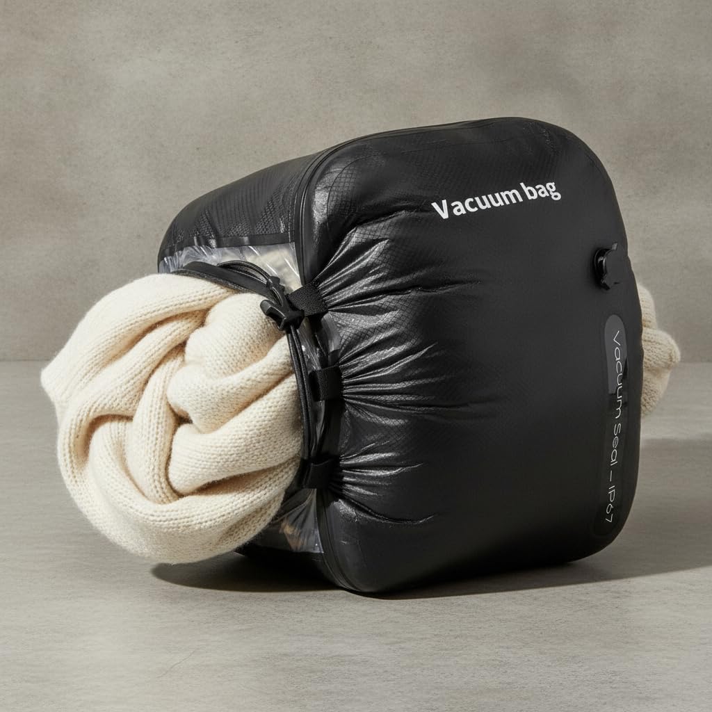 Sottovuoto per Vestiti IP67, Grande | Struttura resistente, Borsa compressione indumenti, Organizzazione domestica, Per proprietari barche