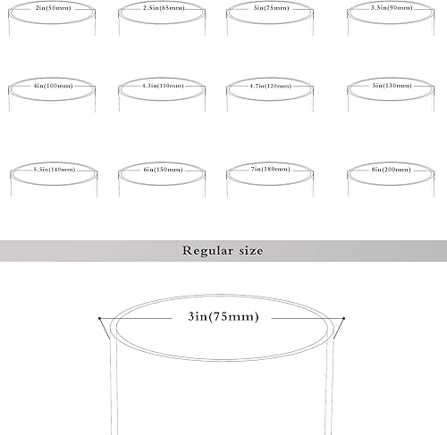 Miniatura 8 de Cristal de vela de huracán, cilindro de vidrio de extremo abierto, varios tamaños diámetro 4 pulgadas, altura 8