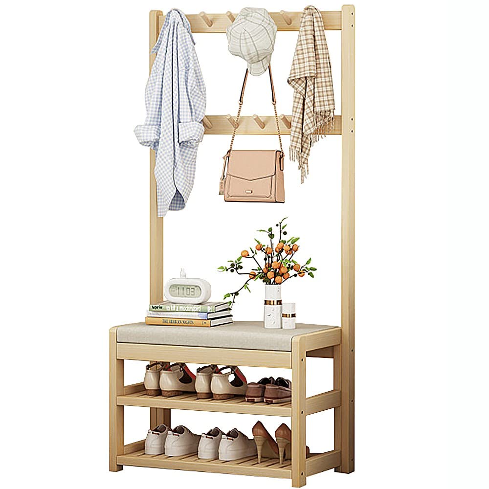 Portemanteau en bois massif pour chambre et bureau à domicile ordonné