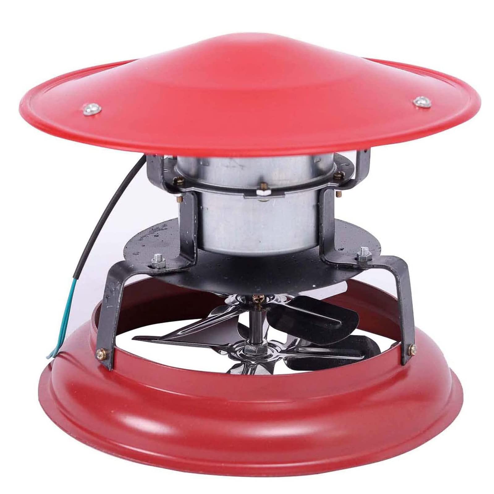 Ventilateur de cheminée 100W rouge extracteur de fumée pour poêle à bois