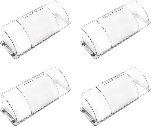 Deflector de aire transparente ajustable, magnético, irrompible para rejillas de ventilación, paredes laterales, rejillas y registros de techo (4)