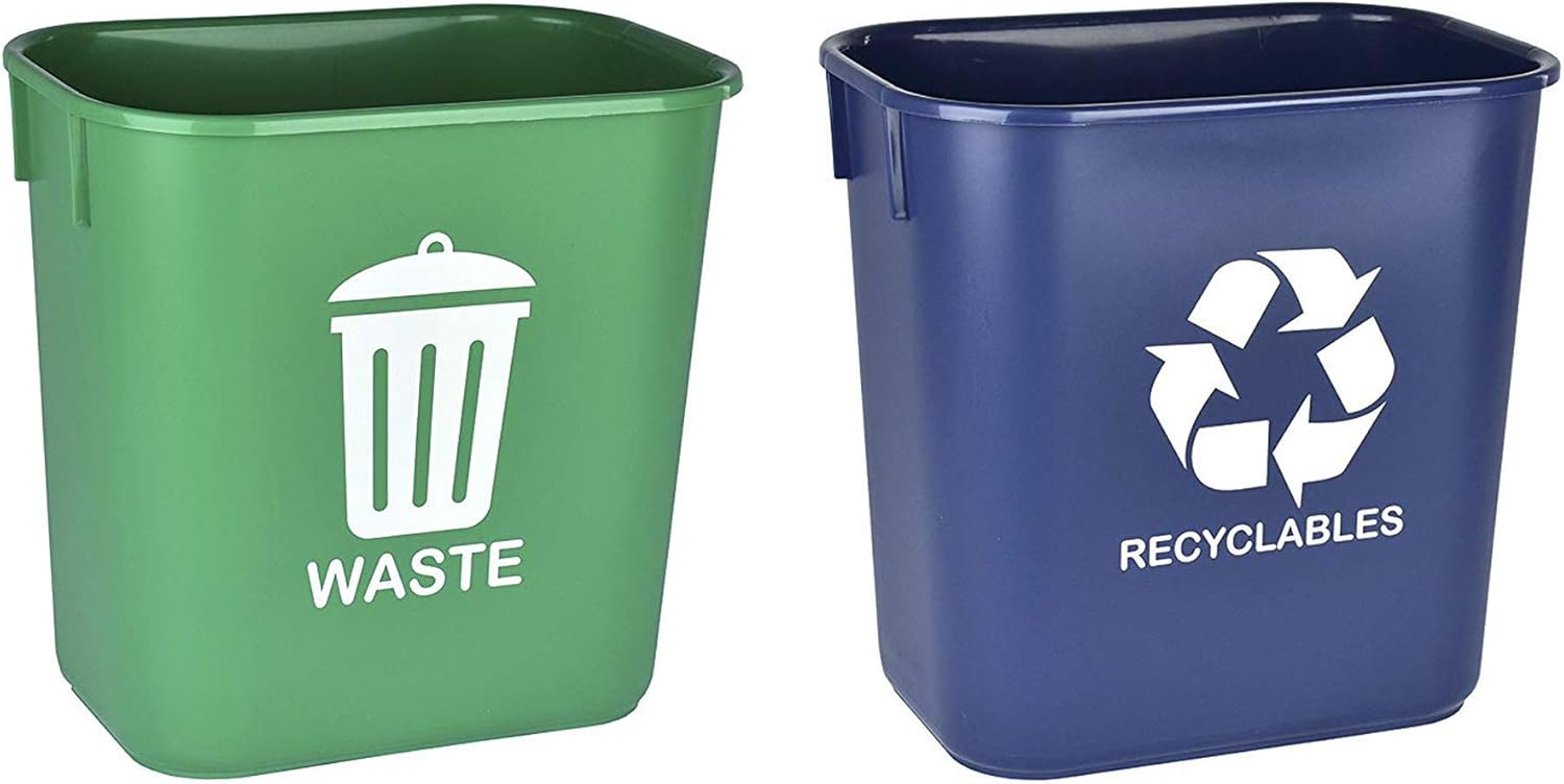 Acrimet Wastebasket Bin for Recycling and Waste 12 Liter / 13QT