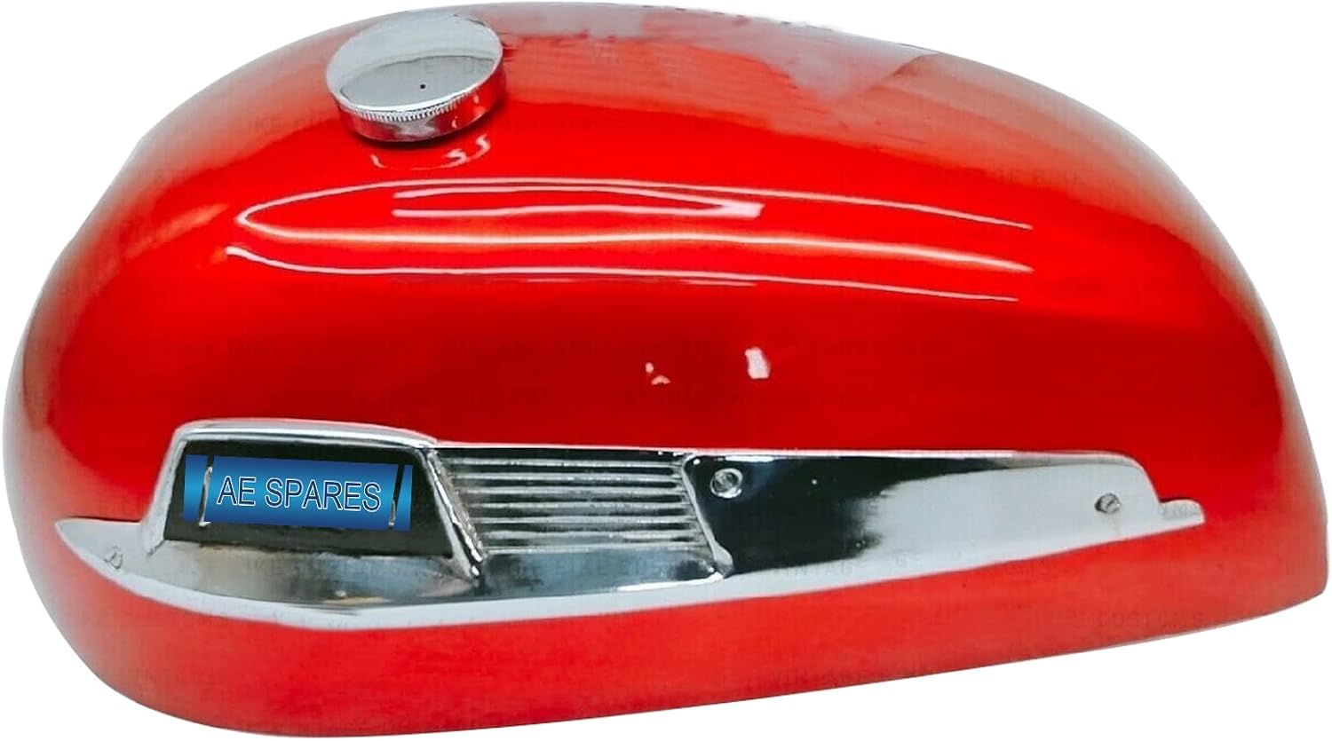 Buy Norton Roadster Commando Petrol Gas Fuel Tank Red Paint Silver Striped Cap - View #10