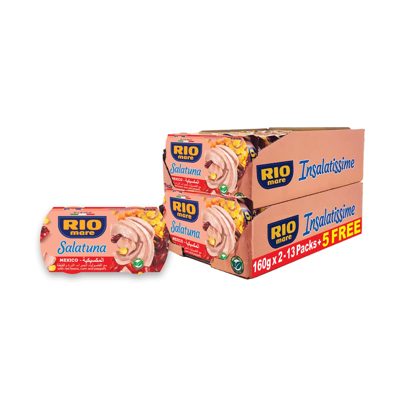 Rio MareSALATUNA MEXICO RECIPE 160GX2-18 Packs (13packs + 5 Free), 5760.0 gram