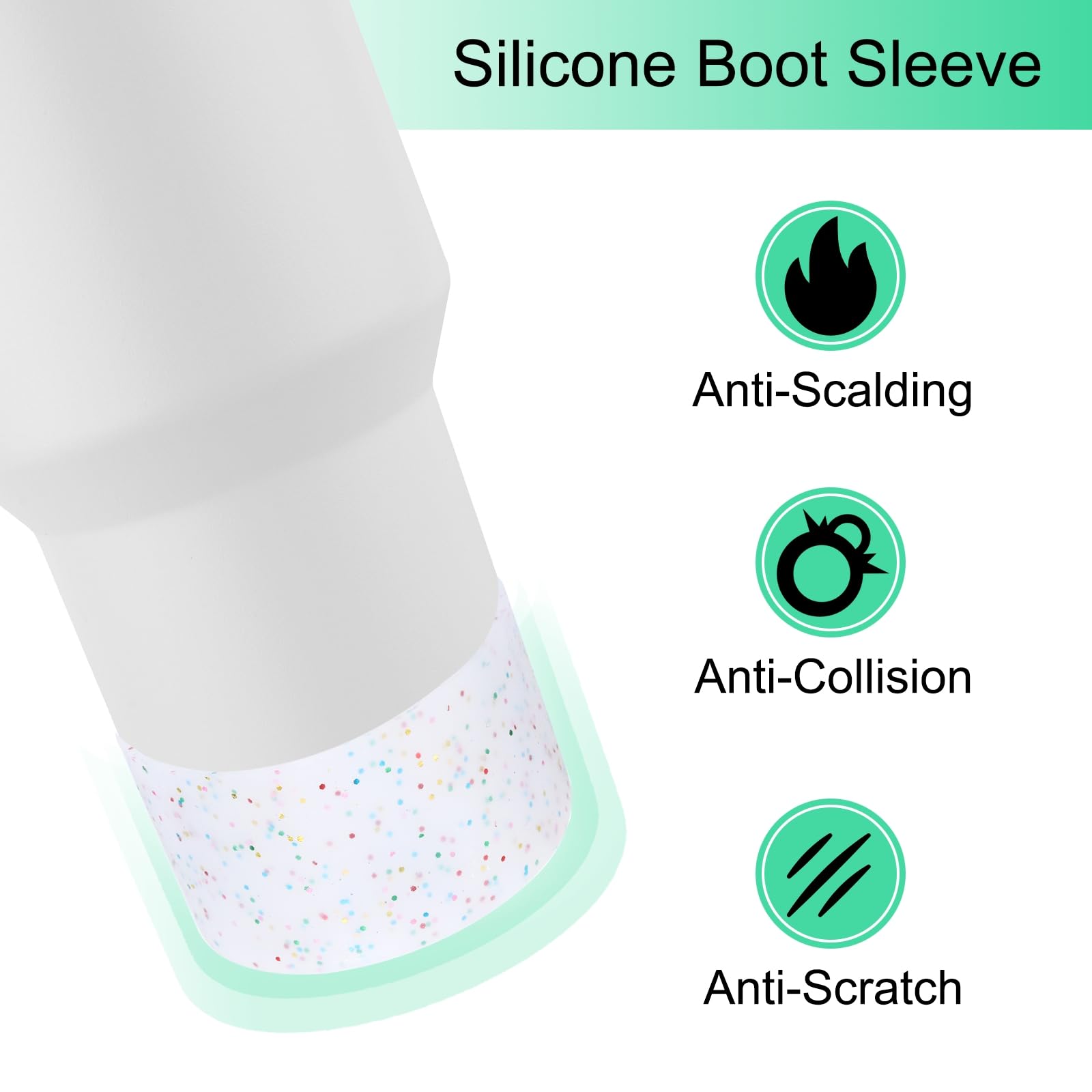 Silicone Boot Sleeve For Tumbler Bottom - Non-Slip Protector Cover For 30oz & 40oz Water Bottles (Pink)