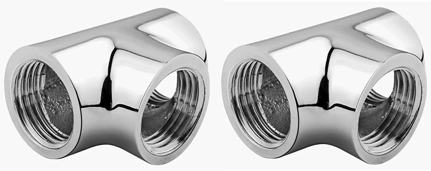 SHRUTI 1/2"-Inch Brass Tee Fitting Coupling with Female Thread | Chrome Plated Connector Adapter| Pack of 1.Piece - 1877 (B07XMRV97N) Amazon Price History, Amazon Price Tracker