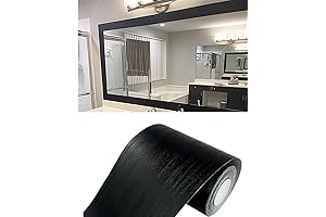 Black Wood Grain Removable PVC Waterproof Border Wall Decor