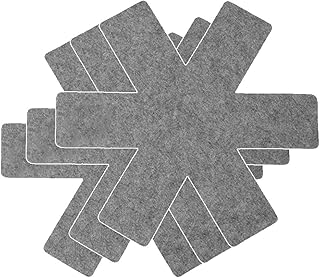 Space Home - 3X Protezioni per Pentole e Padelle - Protezioni AntiGraffio - Proteggi Pentole - Salvapadelle in Feltro Adatto per Pentole e Padelle - 3 Pezzi