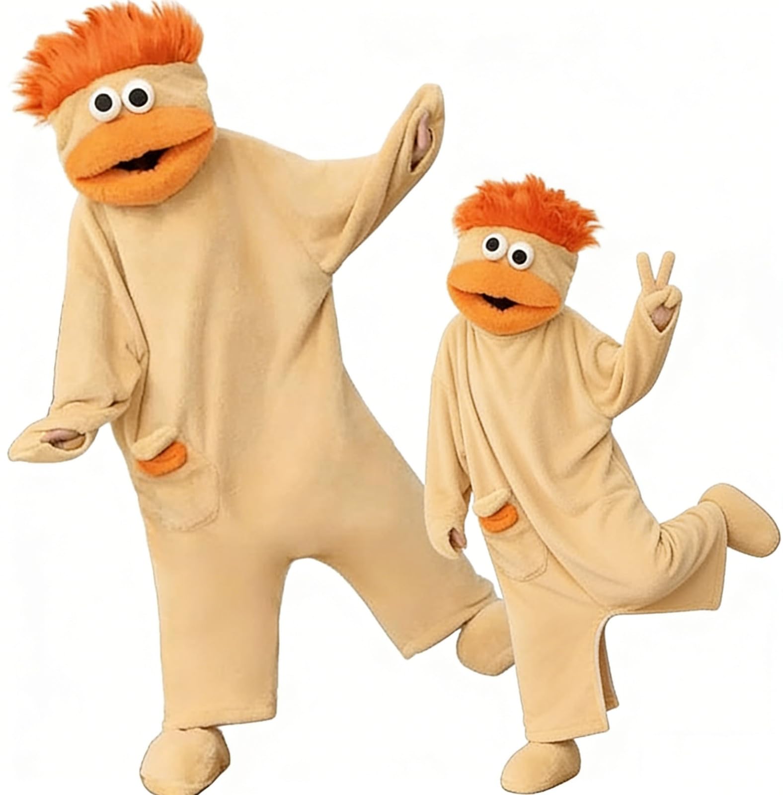 Silly Onesie Adult Funny Big Mouth Monster Hooded Fleece Pajamas Plush One Piece Cosplay Loungewear No Comb and Shoes - 5