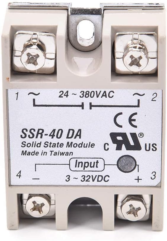 1Pc Industrial Solid State Relay SSR 40A with Protective Flag SSR-40DA 40A DC Control AC