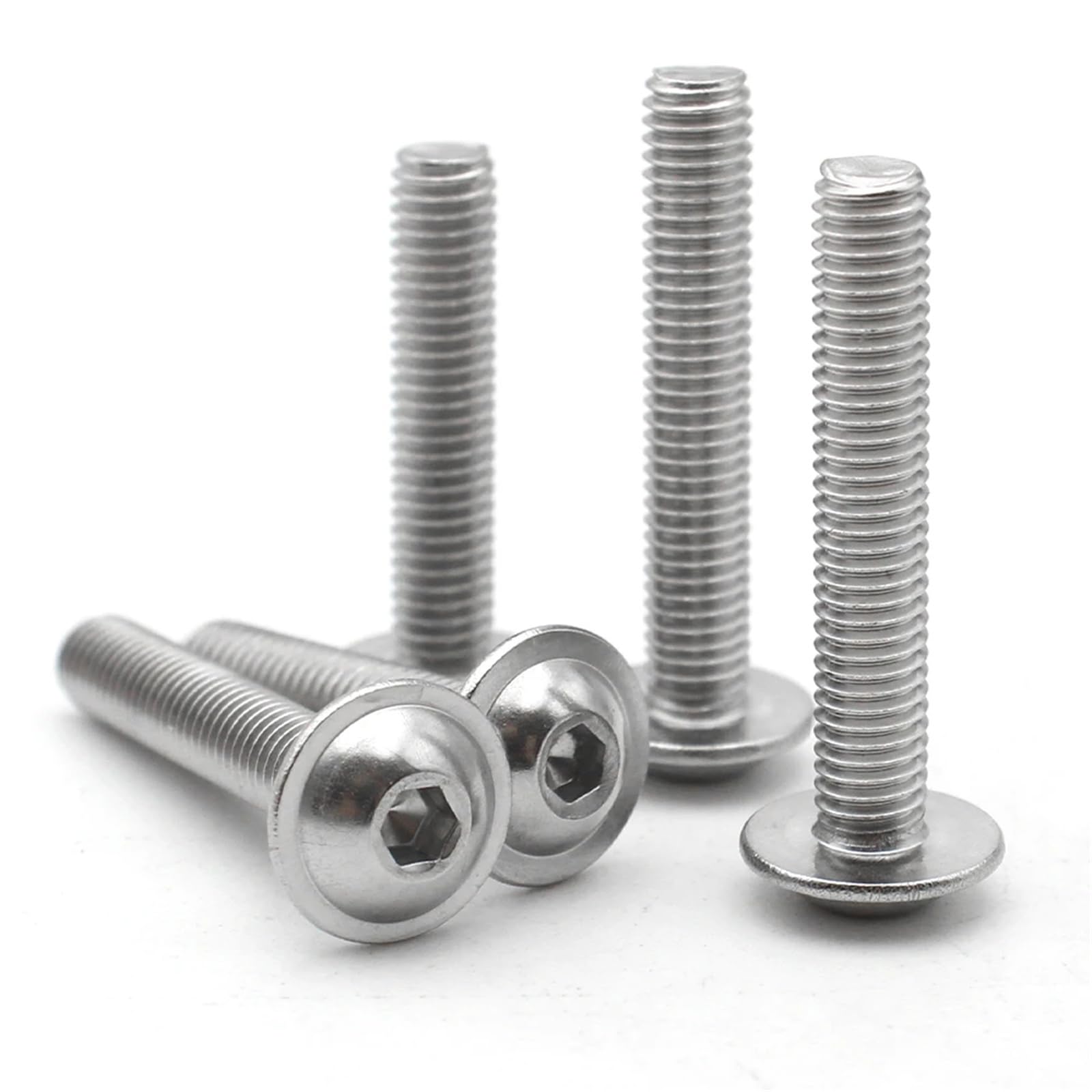 Tornillos de acero inoxidable 304 con cabeza hexagonal, semicircular y brida, de 28/30/35-45 mm (M3, M4, M5, M6, M8) con arandela (paquete de 5 o 10 unidades).(28mm,M5 (10pcs))