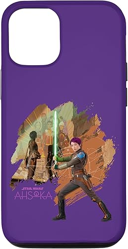 iPhone 1212 Pro Star Wars Ahsoka Part Two Sabine Wren Mural y estuche de sable de luz