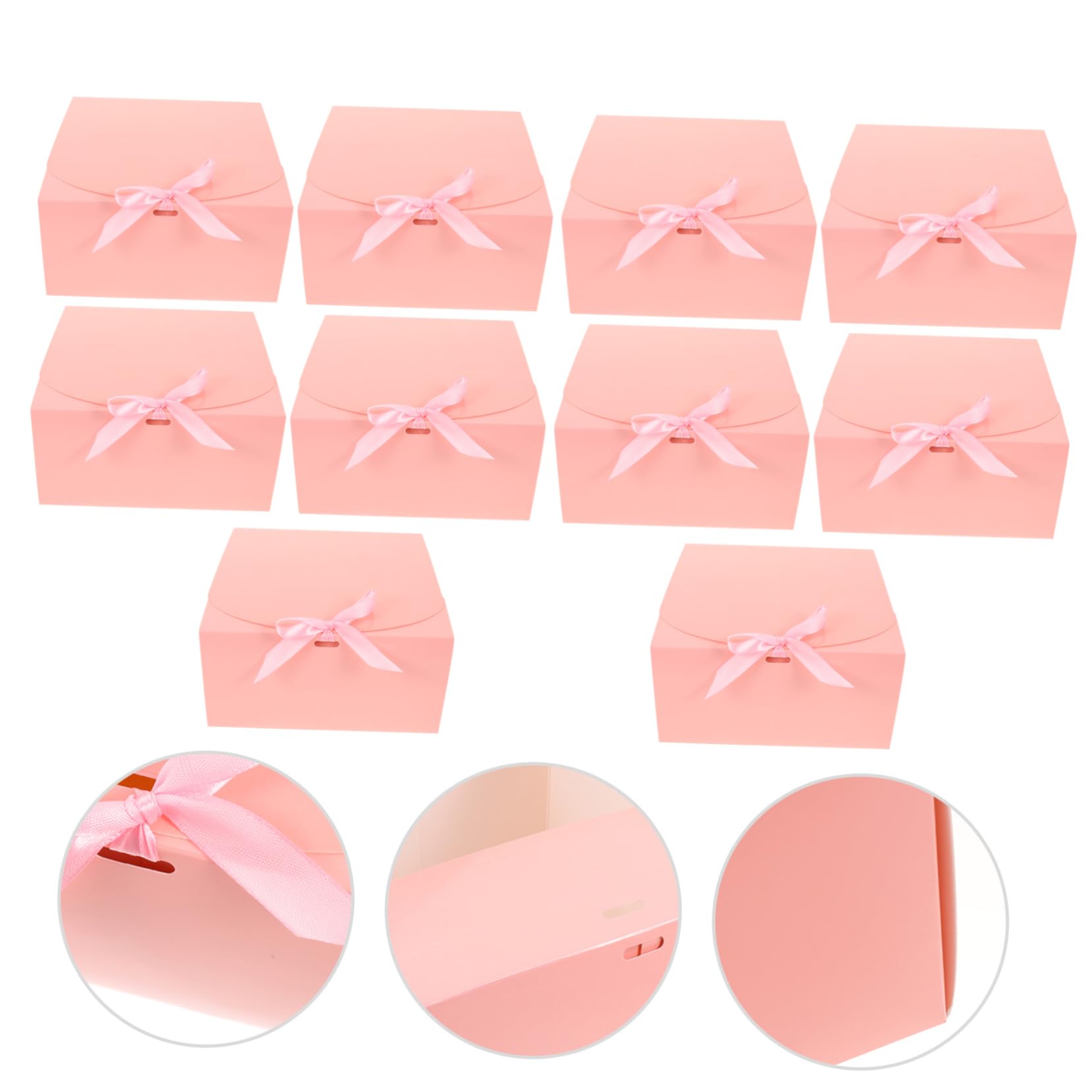 Caja de Cupcakes de Papel Rosa, 10 Piezas, Delicada