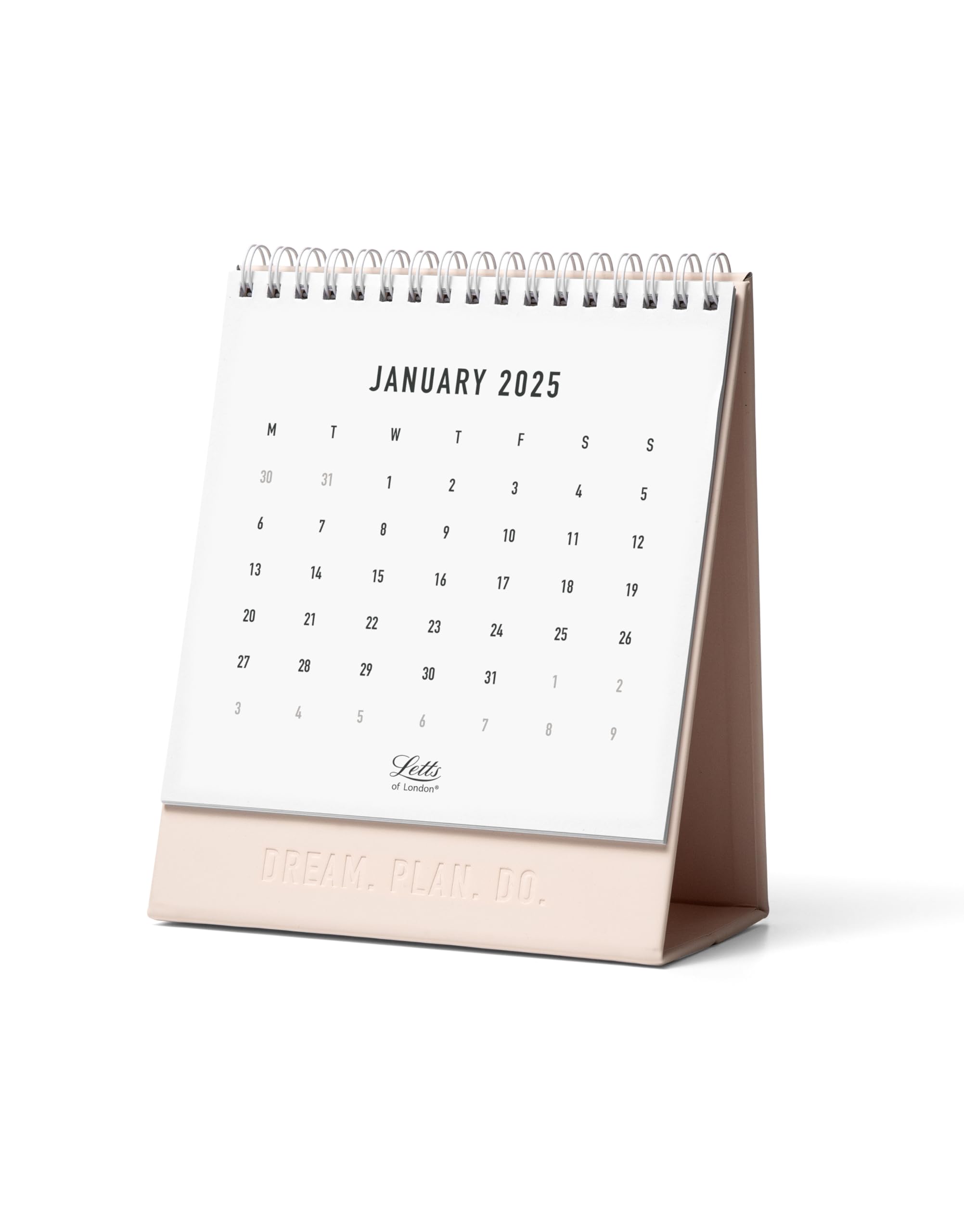 Letts of London Conscious 2025 Desk Calendar - rosewater