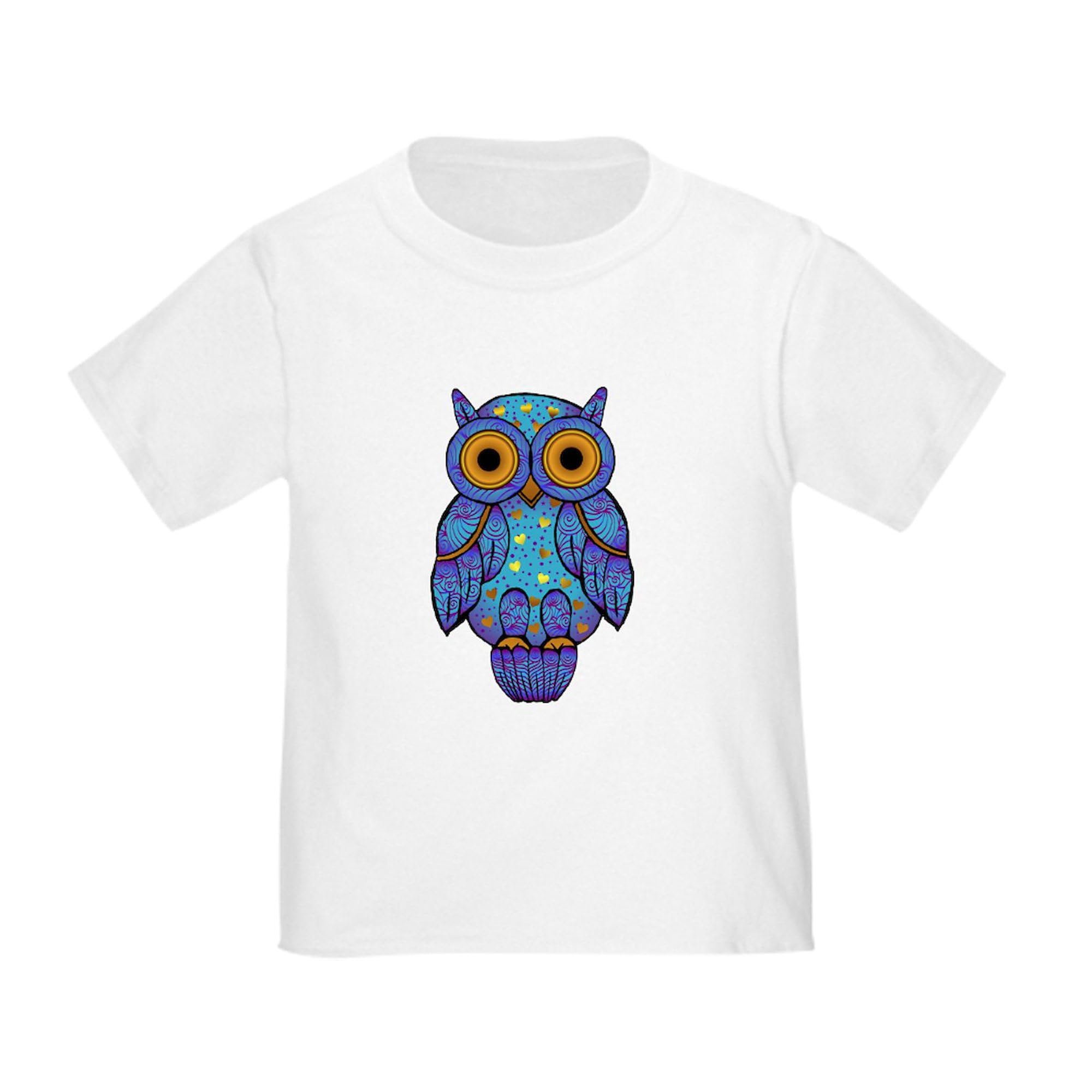 CafePress H00t Owl Toddler T Shirt Toddler Graphic Tee, 100% Cotton White