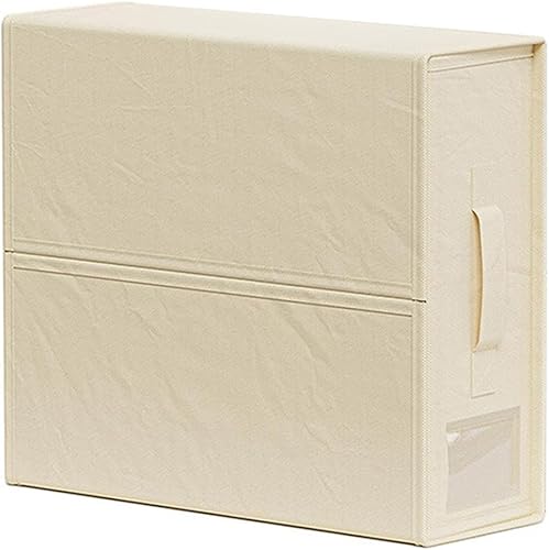 kekafu Organizador de ropa de cama plegable,Contenedores de almacenamiento de tela de lino para sábanas,Fundas nórdicas y fundas de almohada,Cajas