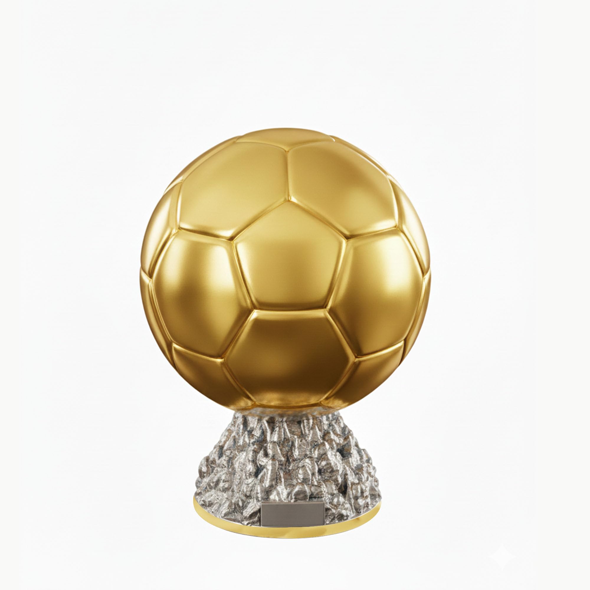 3D Printed Golden Football Trophy Model | Ballon d’Or Style Collectible | Decorative Football Award Showpiece-image-32