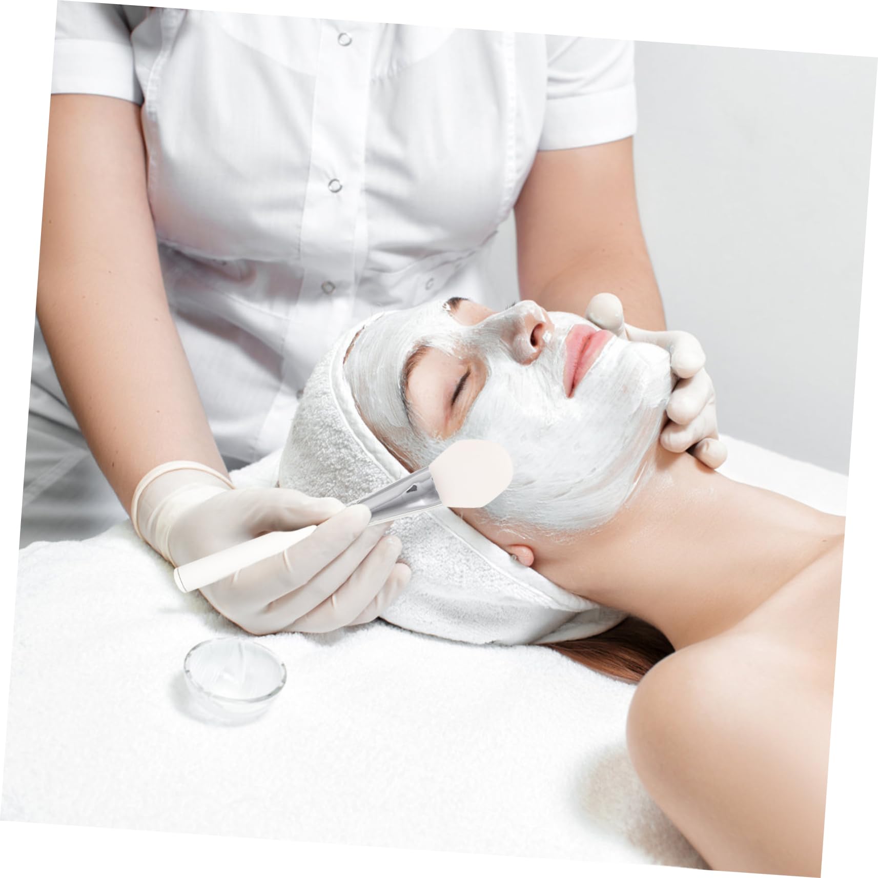 minkissy 21pezzi Pennelli Per Trucco Da Accessori Per Makeup Con Manico Acrilico Trasparente Per Fondotinta e Maschere Visage Uso Professionale e Domestico Opp Bag