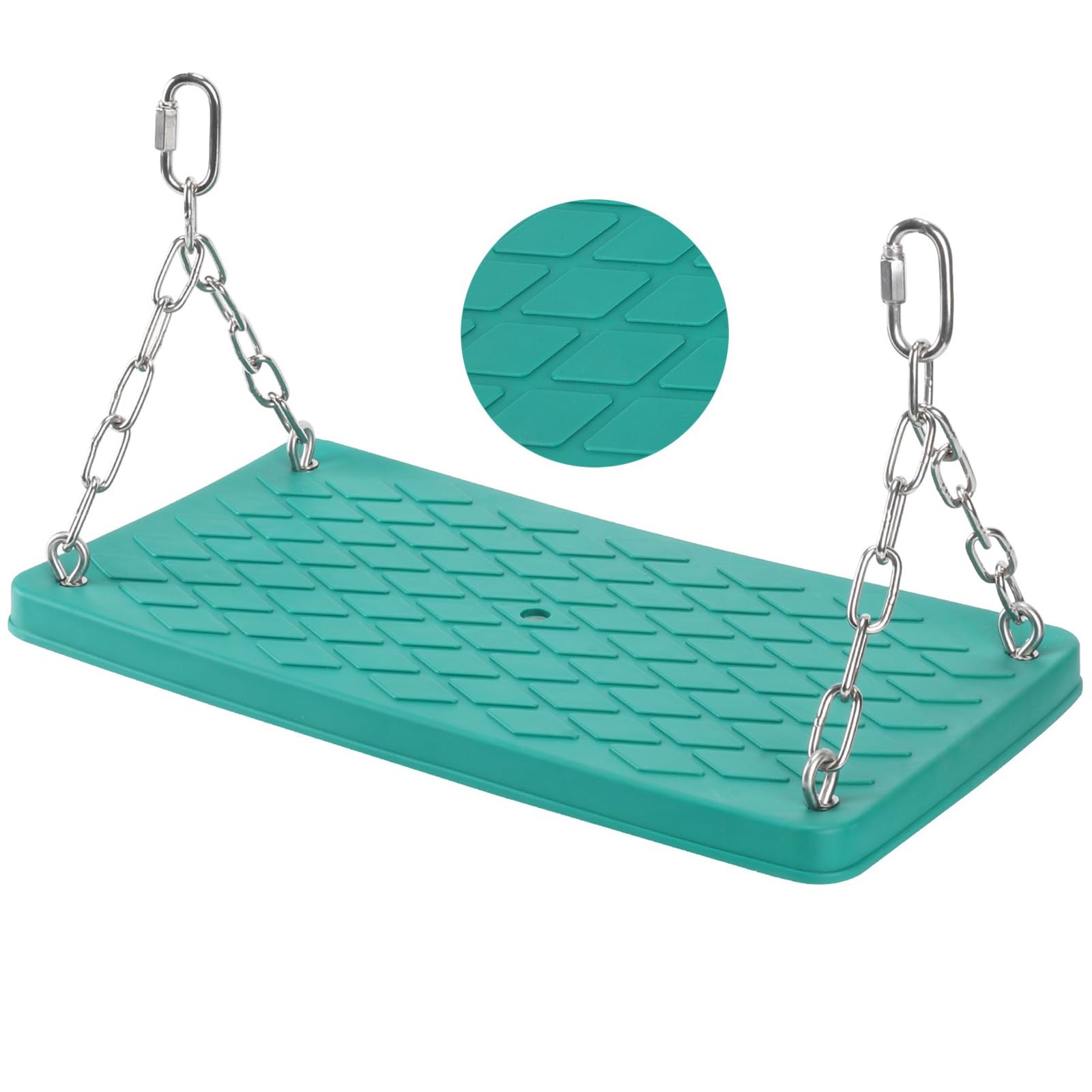 Swing Seat-Heavy Duty Non Slip Tree Swing Set Playground Swing Set Accessories for Kid Indoor Outdoor Birthday Gift Backyard,Green