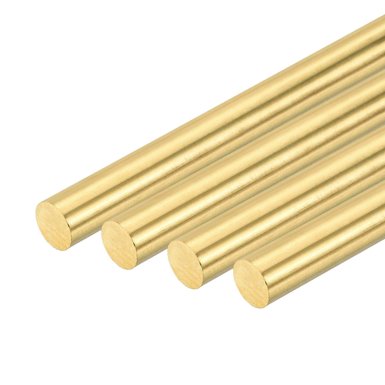 QUARKZMAN 4 sztuki 5/16" (8 mm) średnica mosiężny pręt okrągły 4" (102 mm) długość H62 mosiężny pręt obrotowy okrągły pręt mosiężny do majsterkowania, rzemiosła, przemysłu, budownictwa