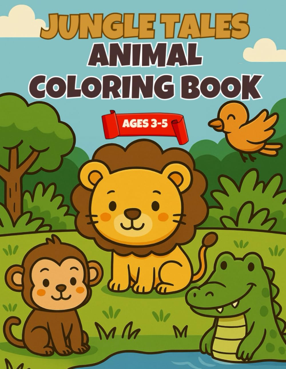 Jungle Tales: Animal Coloring Book