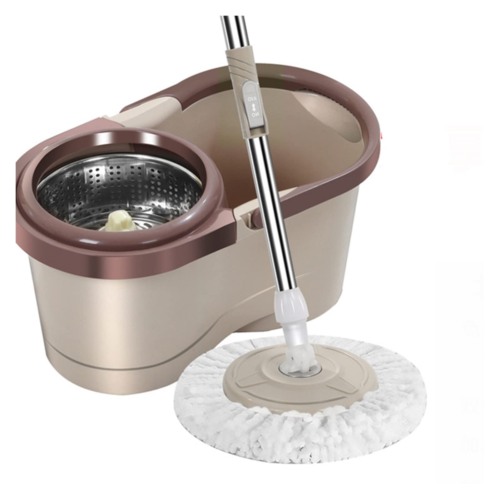 Zestaw mopa z wiadrem z mikrowłókna Spin-MOP & Wiaderko System czyszczenia podłogi Wielokrotnego użytku Ściereczka z mikrofibry Nadaje się do czyszczenia wszystkich rodzajów podłóg (Kolor: B, Rozmiar: 2 mop HEA