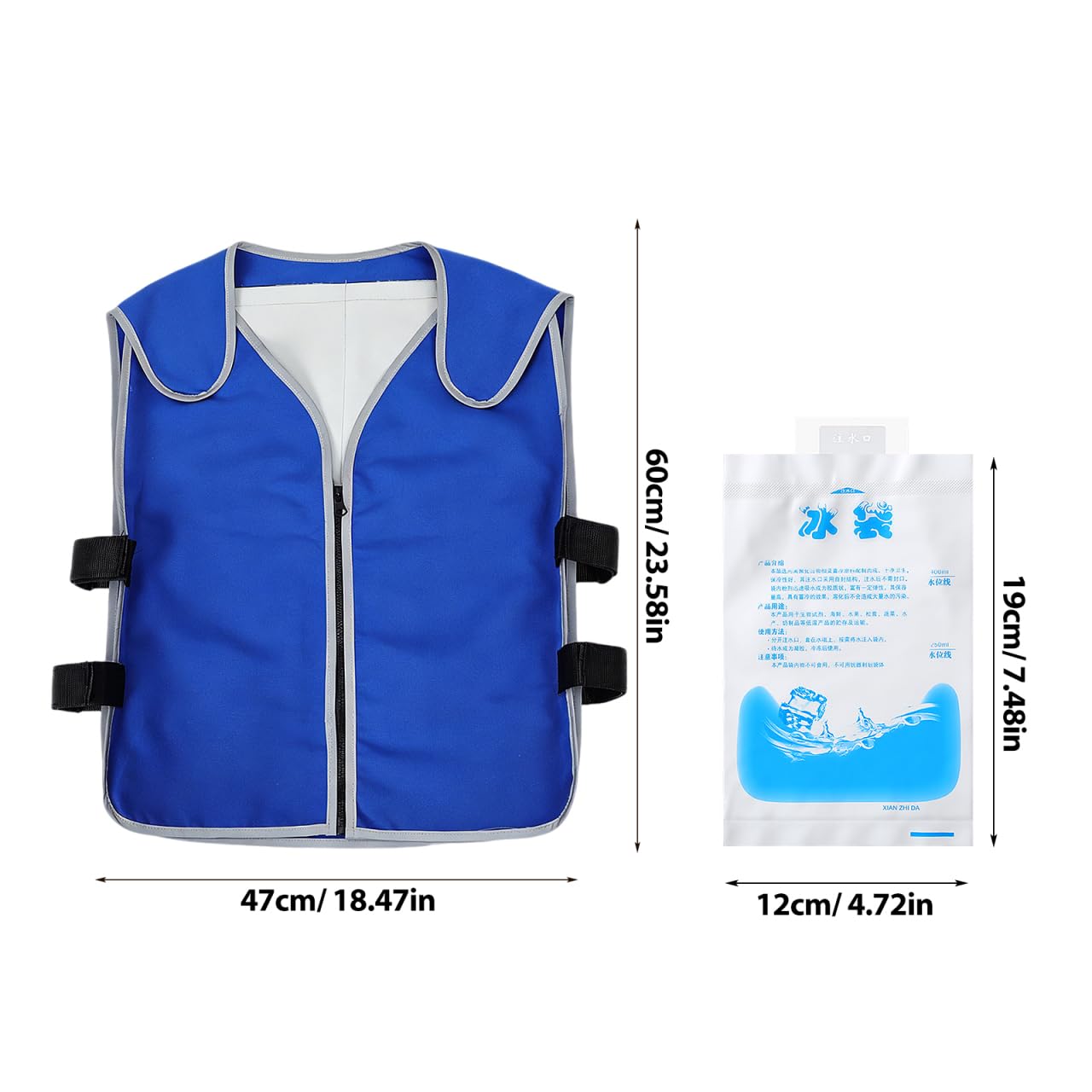 BESPORTBLE Gilet Rafraichissant Homme Femme Veste Refrigerant Glace Sport
