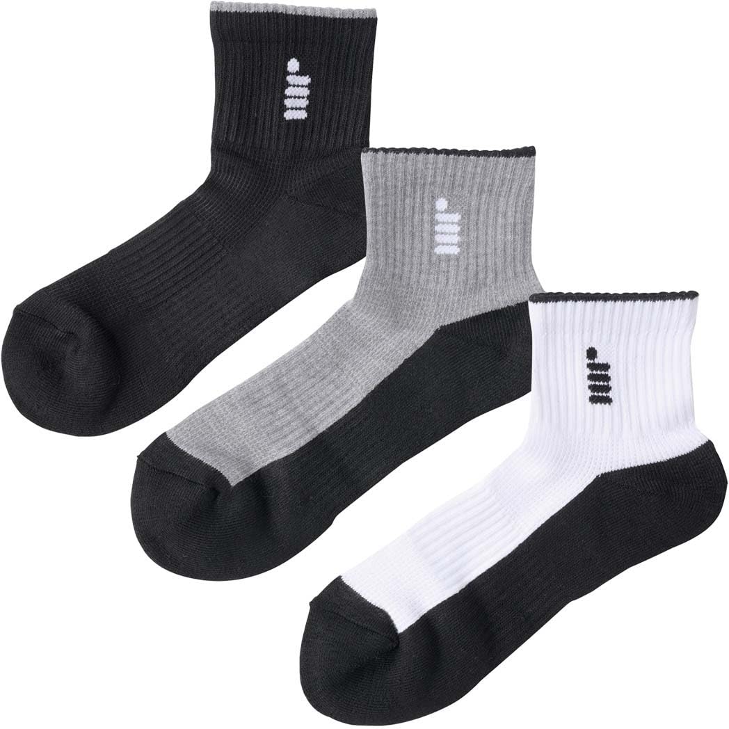 ゴーセン GOSEN メンズ 3足組 ハーフソックス F25MH3P