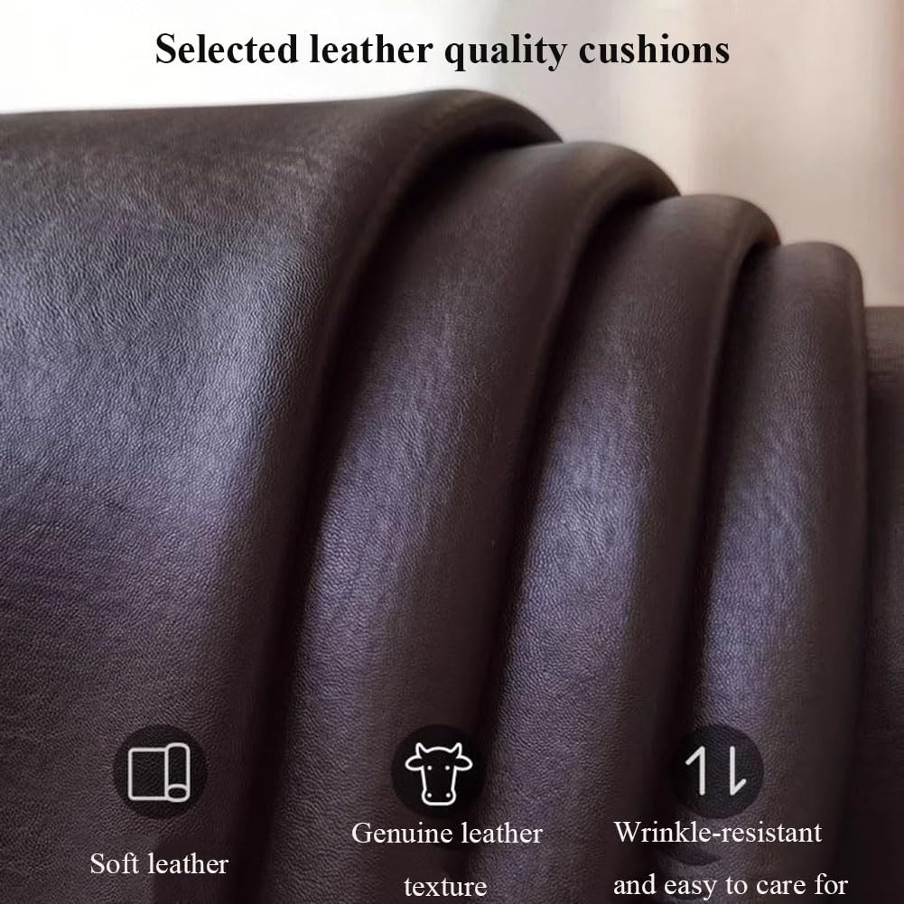 PU Leather Recliner Cover, Stretch Sofa Cover, Stretch Furniture Protector, Lazy Chair Cover Four-Piece Set, Suitable for Most Recliners,White