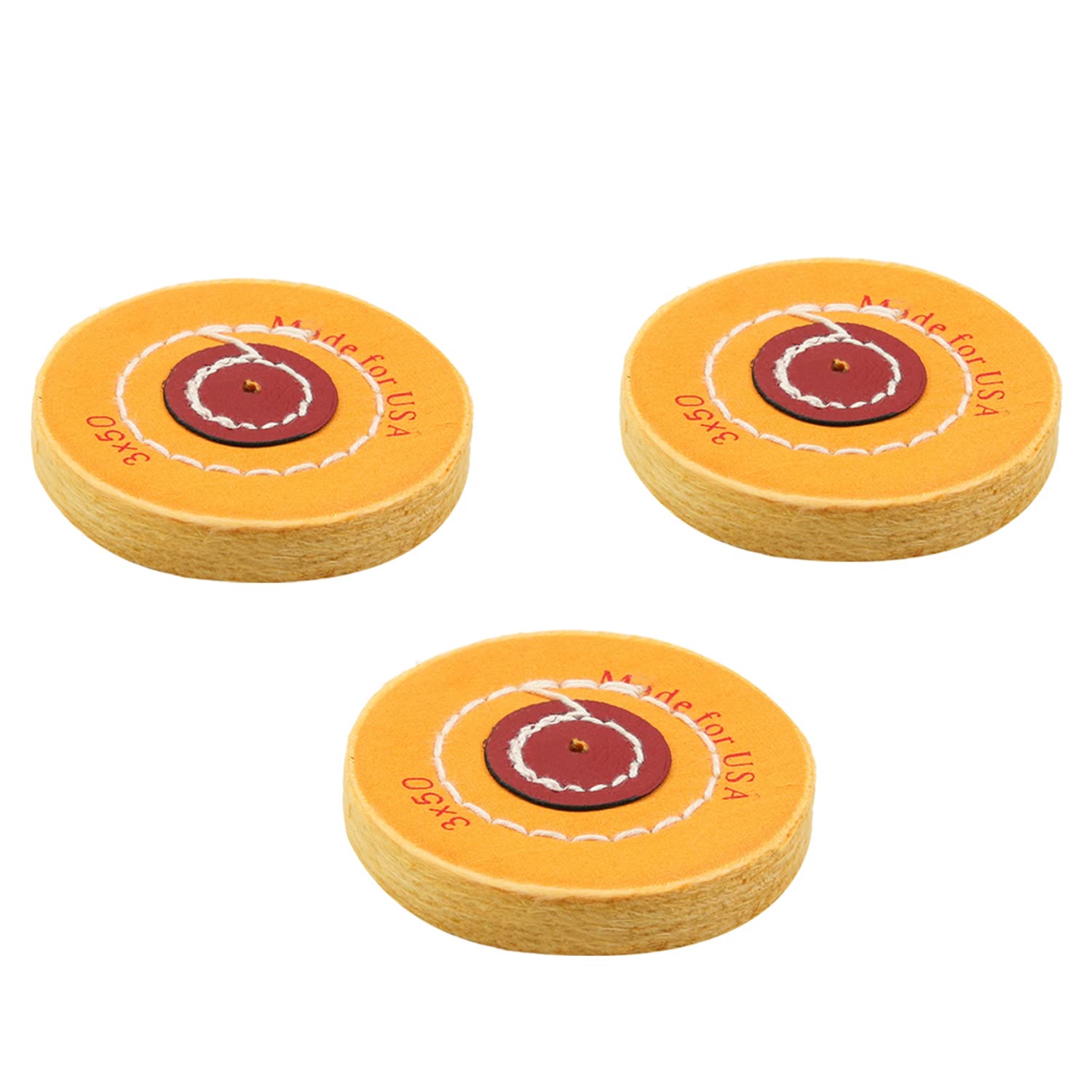 Utoolmart 75mm/3-Inch Buffing Polishing Pad Wheel Cotton for Fine Polishing of Various Gold and Silver Jewelry Hardware Products 3pcs