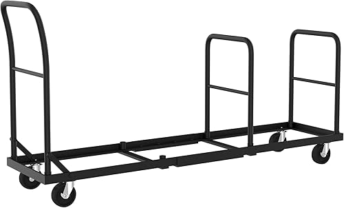 Vista 7 de Carrito de silla plegable multifuncional vertical, carrito de silla de colocación horizontal en forma de L, estante de almacenamiento de silla